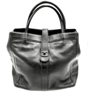 Chanel Vintage Caviar Leather CC Black Tote Bag